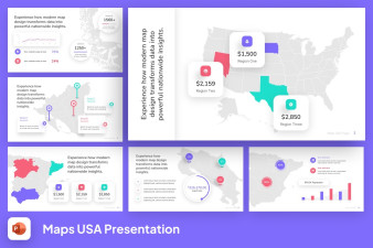 Maps USA PowerPoint Template